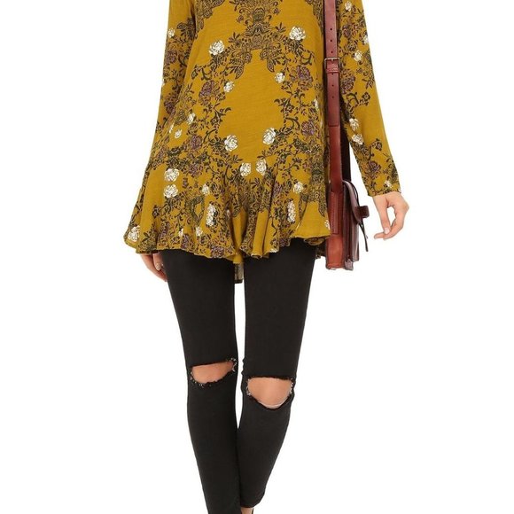 FREE PEOPLE SMOOTH TALKER TUNIC SHIRT SIze S - Picture 2 of 10